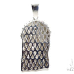 Bezel Diamond Silver Jesus Piece 40828 - Image 4