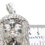 Bezel Diamond Silver Jesus Piece 40828 - Image 5