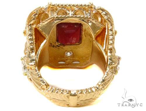 Bezel Ruby Diamond  Angel Ring-40018 - Image 5