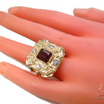 Bezel Ruby Diamond  Angel Ring-40018 - Image 7