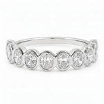 Bezel Luxe Oval Diamond Band 71604