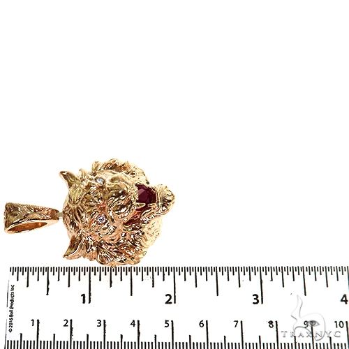 14K Gold Big Ruby Tiger Head, photo 7 of 7