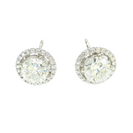 Big Center Stone Diamond Stud Earrings 70030