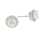 Big Center Stone Diamond Stud Earrings 70030