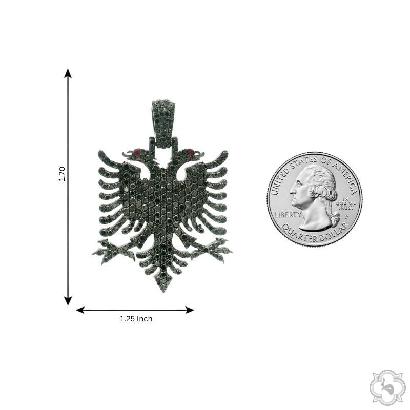 Black Diamond Albanian Eagle Pendant 70838 - Image 8