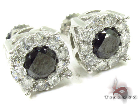 Black Diamond Earrings 28962 - Image 2
