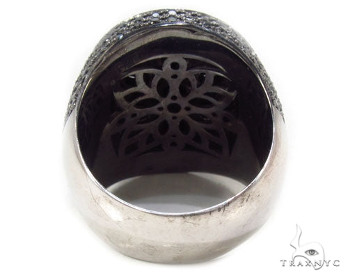 Black Diamond Silver Ring 34945 - Image 6