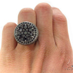 Black Diamond Silver Ring 34945 - Image 8
