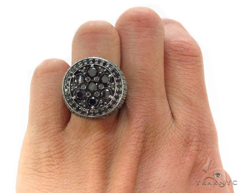 Black Diamond Silver Ring 34945 - Image 8