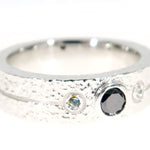 Black Diamond Topaz Couple Ring 49774 - Image 2
