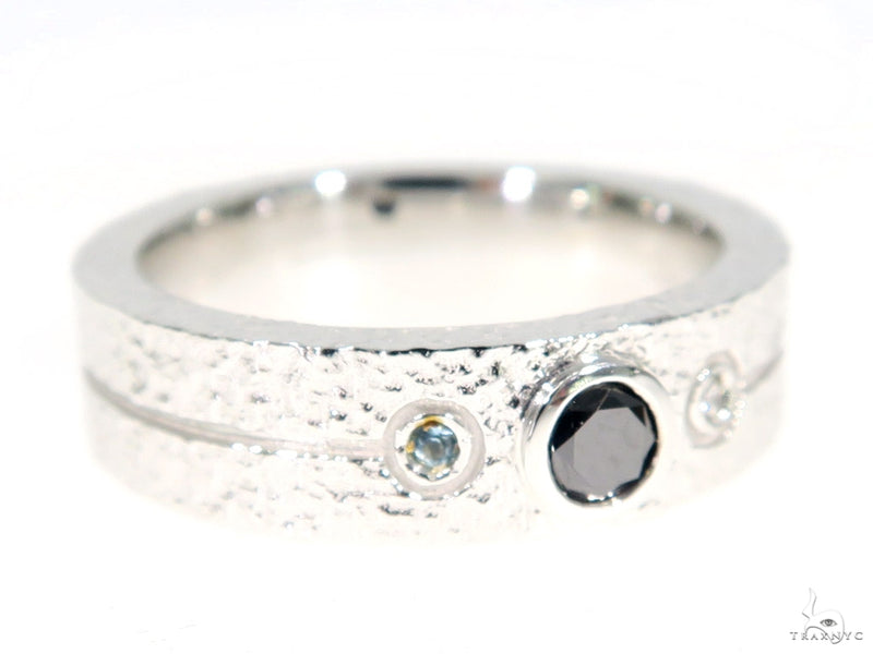 10K Gold 1.3 Ctw Black Diamond Topaz Couple Ring, view 2