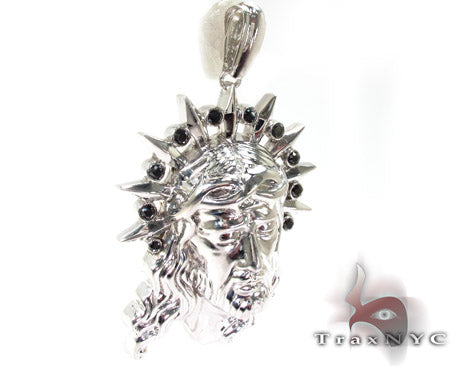 Black Diamond XL Jesus Head Pendant 29109 - Image 2