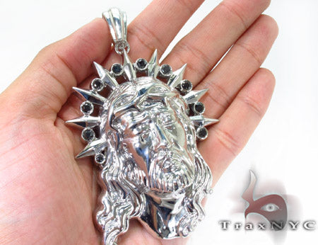 Black Diamond XL Jesus Head Pendant 29109 - Image 5