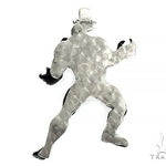 Black Enamel Silver Diamond Venom Pendant 66366 - Image 3