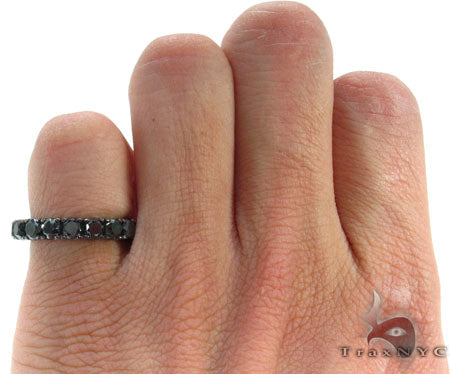 Black Diamond Eternity Wedding Ring 28457 - Image 6