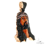 Black Passion Diamond Jesus Pendant - Large 68956 - Image 2