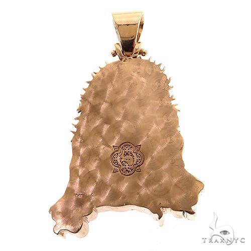10K Gold Passion Black Diamond Jesus Pendant [Large], photo 4 of 7