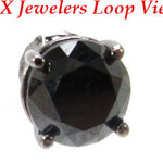 Black Prong Diamond Stud Earrings 20734 - Image 2
