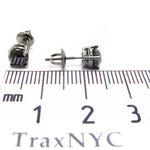 Black Prong Diamond Stud Earrings 20734 - Image 5