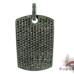 Black Prong Diamond with Black Gold Dog Tag 26707 - Image 1