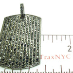 Black Prong Diamond with Black Gold Dog Tag 26707 - Image 6