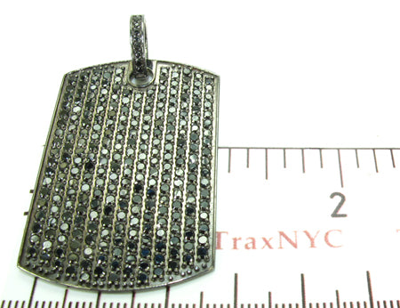 Black Prong Diamond with Black Gold Dog Tag 26707 - Image 6