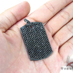 Black Prong Diamond with Black Gold Dog Tag 26707 - Image 7