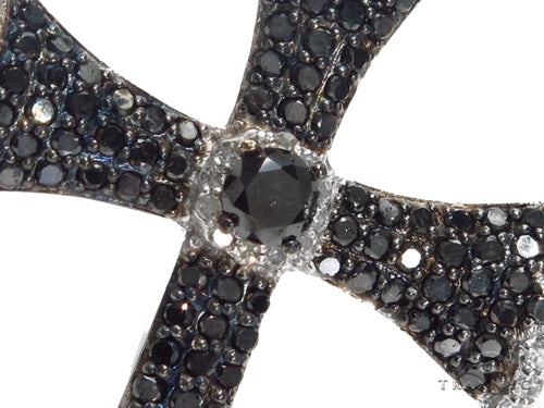 Black and White Diamond Cross Crucifix 40928 - Image 3