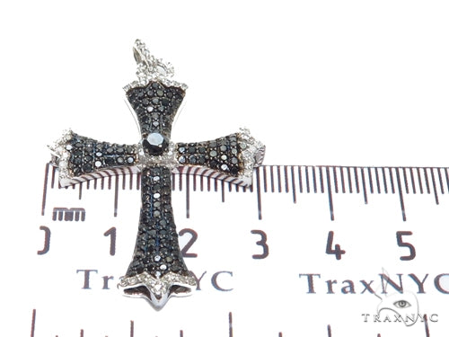 Black and White Diamond Cross Crucifix 40928 - Image 5