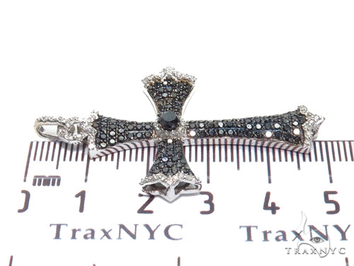 Black and White Diamond Cross Crucifix 40928 - Image 6