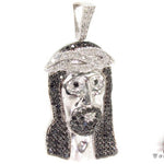 Black and White Diamond Jesus Pendant 31074 - Image 2