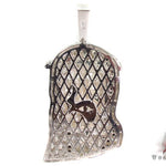 Black and White Diamond Jesus Pendant 31074 - Image 4