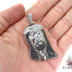 Black and White Diamond Jesus Pendant 31074 - Image 5