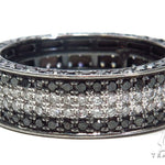 Black and White Diamond Wedding Band 40772 - Image 4