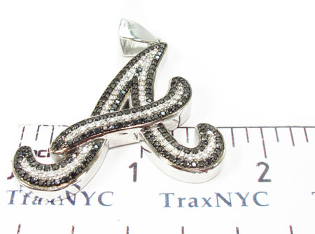 Black and White Prong Diamond A Pendant 32217 - Image 7