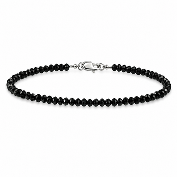 Black Diamond Beaded Bracelet in 14K gold