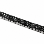 Black Elegance Triple-Row Tennis Bracelet 71647