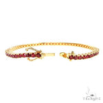 Blood Red Sapphire 10 Pointer Tennis Bracelet 67066 - Image 2