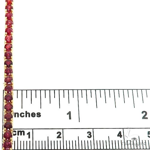 Blood Red Sapphire 10 Pointer Tennis Bracelet 67066 - Image 4