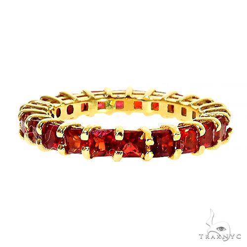 Blood Red Sapphire Eternity Ring 67364 - Image 1
