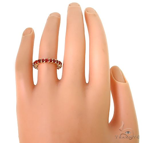 Blood Red Sapphire Eternity Ring 67364 - Image 5