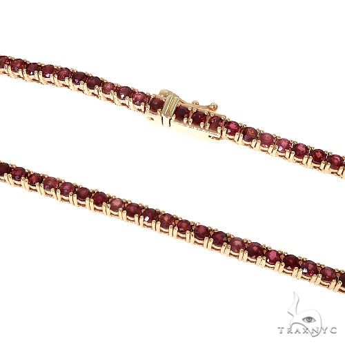 Blood Red Sapphire Tennis Chain 67289 - Image 3