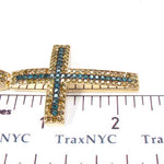 Blue Canary Diamond Cross Crucifix 29119 - Image 5