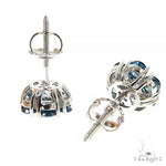 10 PT Blue Diamond Flower Earrings (Lab) 68208 - Image 3