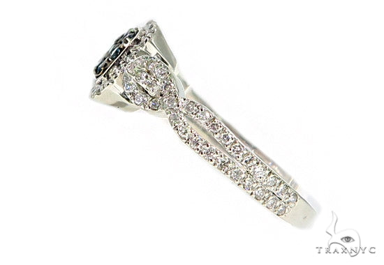 Blue Diamond Halo Ring 45571 - Image 4