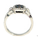 Blue Diamond Halo Ring 45571 - Image 5