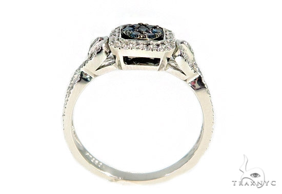 Blue Diamond Halo Ring 45571 - Image 5