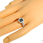 Blue Diamond Halo Ring 45571 - Image 7