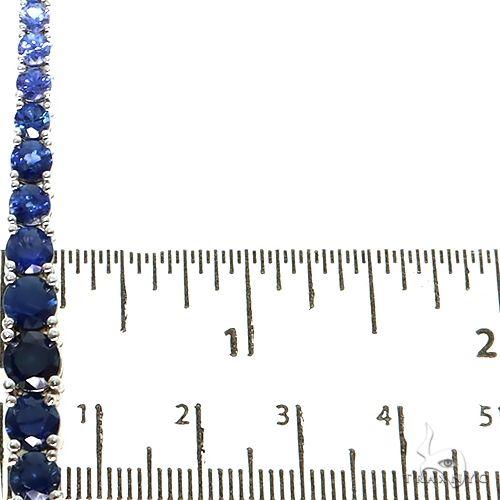 Blue Graduated Sapphire Tennis Chain 67340 - Image 6