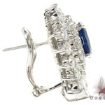 Cornflower Blue Sapphire Diamond Earrings 30469 - Image 4